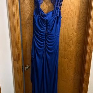 Blue mid dress with cover up